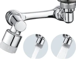 Extension éco aérateur d'eau orientable, bi-jets, chrome, MTK