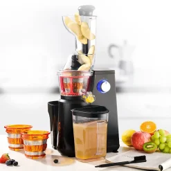 Extracteur De Fruits Et Légumes à Pression Douce 3 Tamis Ultimate Noir Kitchencook