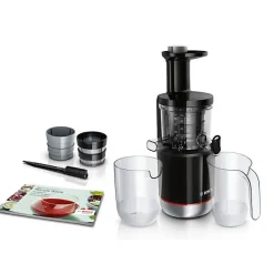 Extracteur de Jus - BOSCH - MESM731M VitaExtract - Noir/inox - 150 W - 1 vitesse + reverse - syst. de sécurité sur le couvercl