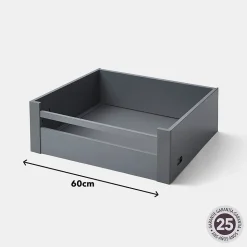 Façade de casserolier de cuisine Soto gris anthracite mat l. 60 cm GoodHome