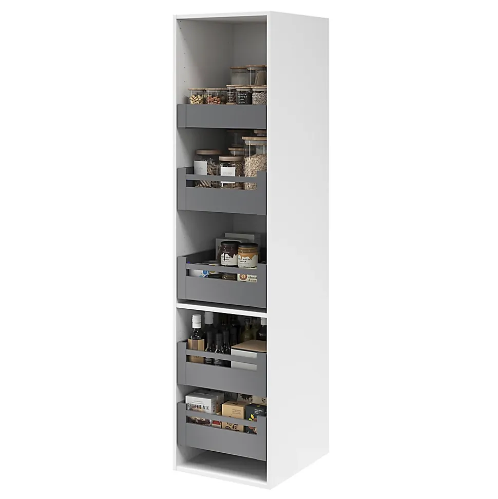 Façade de casserolier de cuisine Soto gris anthracite mat l. 50 cm GoodHome