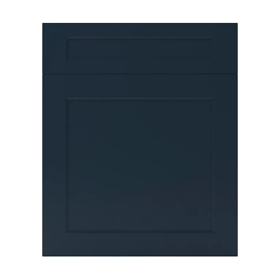 Façade de cuisine 1 porte et 1 tiroir Artemisia bleu mat l. 60 cm x H. 72 cm GoodHome