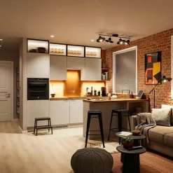 Façade de cuisine 1 porte et 1 tiroir Stevia gris mat l. 40 cm x H. 72 cm GoodHome