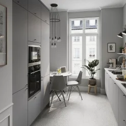 Façade de cuisine 1 porte et 1 tiroir Stevia gris mat l. 40 cm x H. 72 cm GoodHome