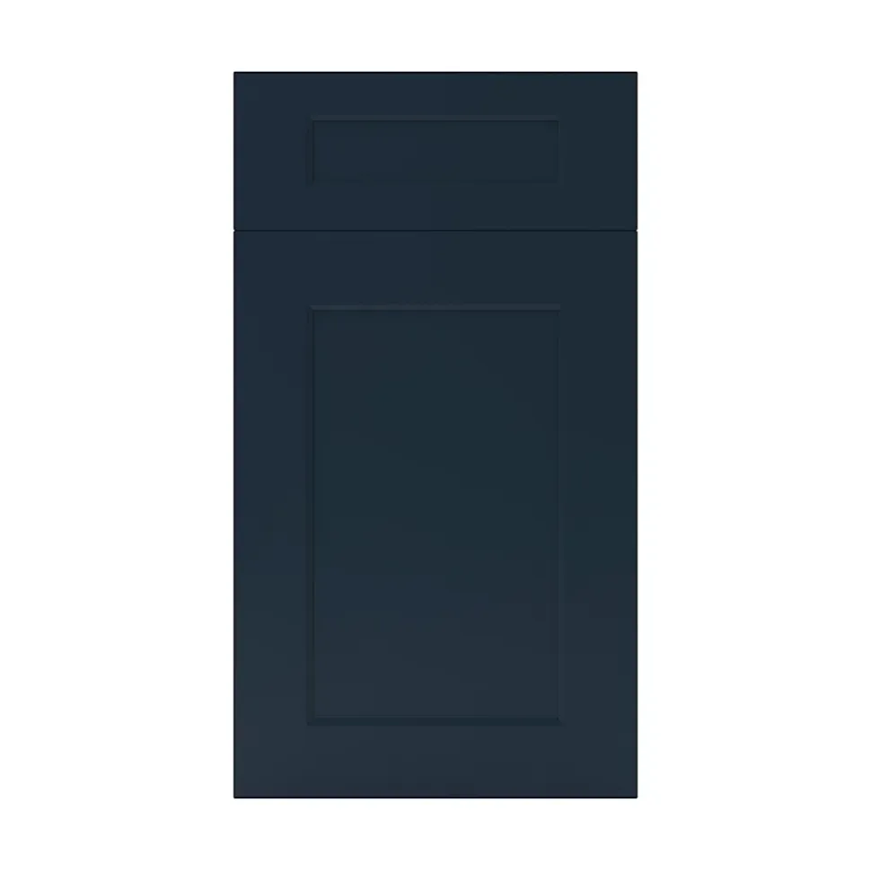 Façade de cuisine 1 porte et 1 tiroir Artemisia bleu mat l. 40 cm x H. 72 cm GoodHome