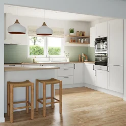 Façade de cuisine 1 porte et 1 tiroir Artemisia blanc mat l. 40 cm x H. 72 cm GoodHome