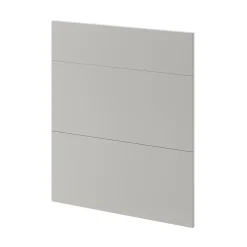 Façade de cuisine 1 tiroir et 2 casseroliers Stevia gris mat l. 60 cm x H. 72 cm GoodHome