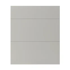 Façade de cuisine 1 tiroir et 2 casseroliers Stevia gris mat l. 60 cm x H. 72 cm GoodHome