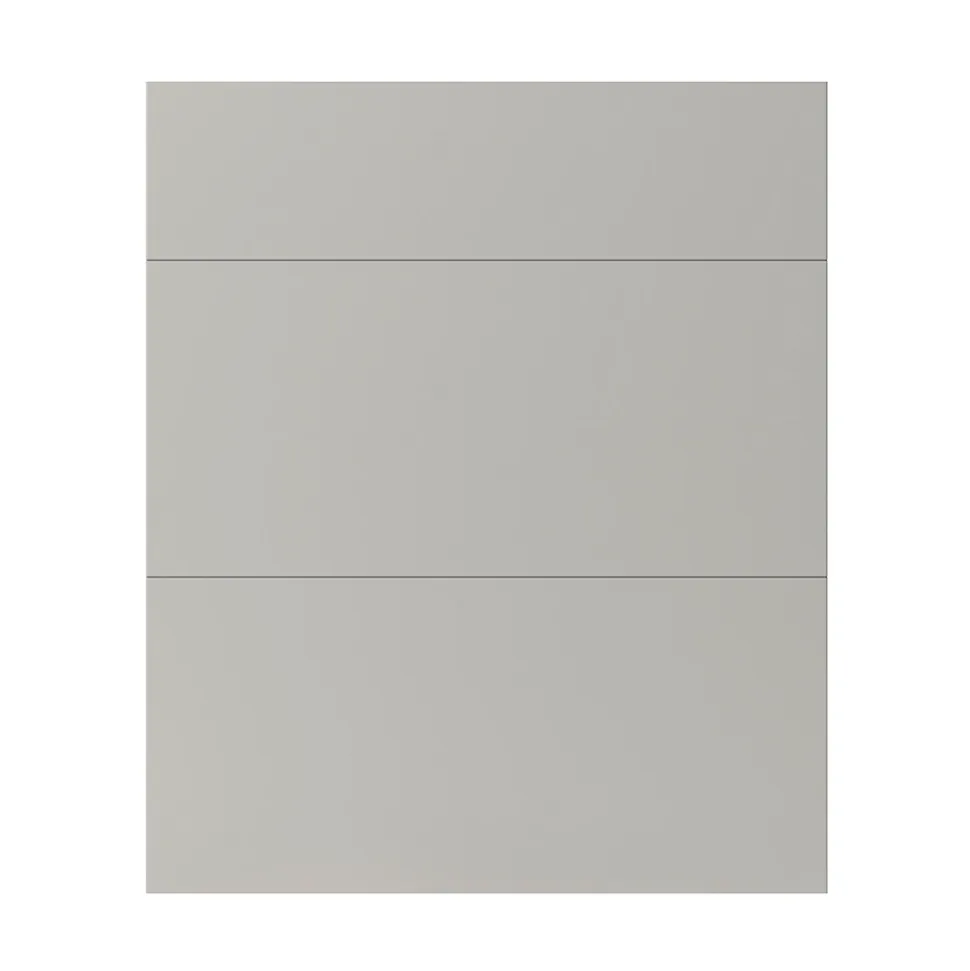 Façade de cuisine 1 tiroir et 2 casseroliers Stevia gris mat l. 60 cm x H. 72 cm GoodHome