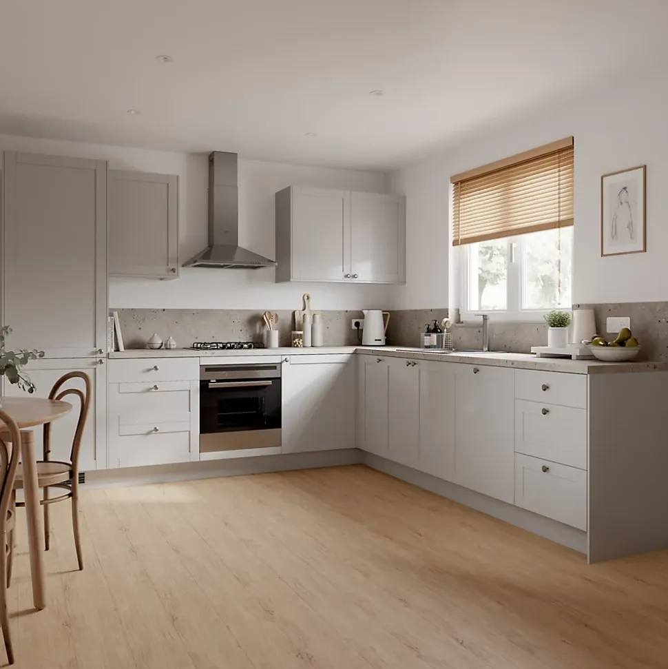 Façade de cuisine 1 tiroir et 2 casseroliers Ash gris mat l. 79,7 cm x H. 71,5 cm GoodHome