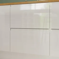 Façade de cuisine 1 tiroir et 2 casseroliers Garcinia blanc brillant l. 60 cm x H. 72 cm GoodHome