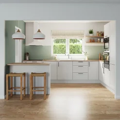 Façade de cuisine 1 tiroir et 2 casseroliers Artemisia blanc mat l. 60 cm x H. 72 cm GoodHome