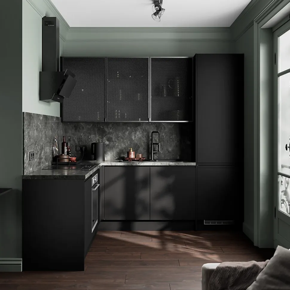 Façade de cuisine 1 tiroir et 2 caissons Stevia blanc mat l. 59,7 x H. 71,5 cm GoodHome