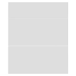 Façade de cuisine 1 tiroir et 2 caissons Stevia blanc mat l. 59,7 x H. 71,5 cm GoodHome