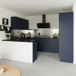 Façade de cuisine 1 tiroir et 2 casseroliers Stevia bleu mat l. 60 cm x H. 72 cm GoodHome