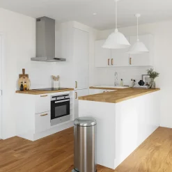 Façade de cuisine 3 tiroirs et 1 casserolier Stevia blanc brillant l. 40 cm x H. 72 cm GoodHome