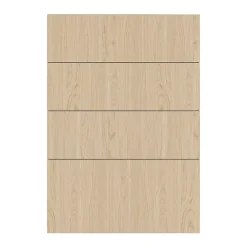 Façade de cuisine 3 tiroirs et 1 casserolier décor chêne clair l. 50 cm x H. 72 cm GoodHome