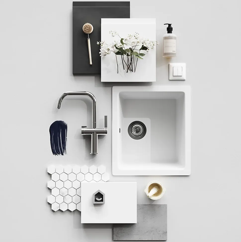 Façade de cuisine hotte / casserolier Garcinia blanc l. 100 cm GoodHome