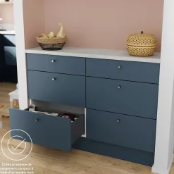 Façade de tiroir intérieur de cuisine Soto gris anthracite l. 100 cm GoodHome