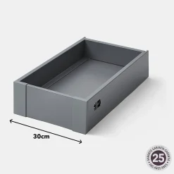 Façade de tiroir intérieur de cuisine Soto gris anthracite l. 30 cm GoodHome