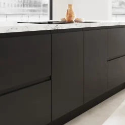 Façade pliante de cuisine Garcinia noir mat l. 99,7 x H. 35,6 cm GoodHome