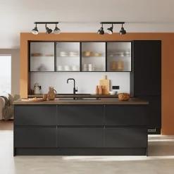 Façade pliante de cuisine Garcinia noir mat l. 49,7 x H. 35,6 cm GoodHome