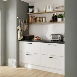 Façade pliante de cuisine Stevia blanc mat l. 79,7 x H. 35,6 cm GoodHome