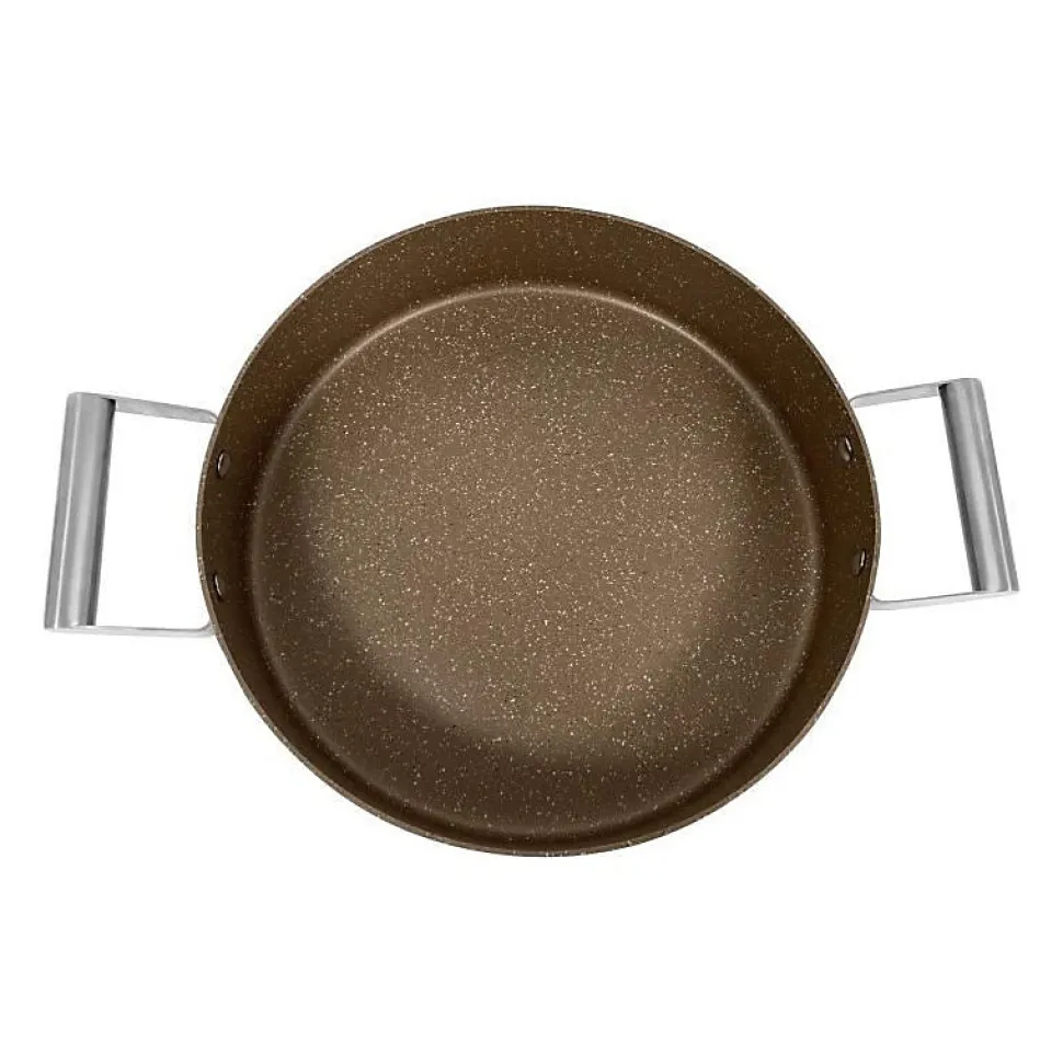 Faitout bas en aluminium forgé 24 cm Crème Arthur Martin AM6523