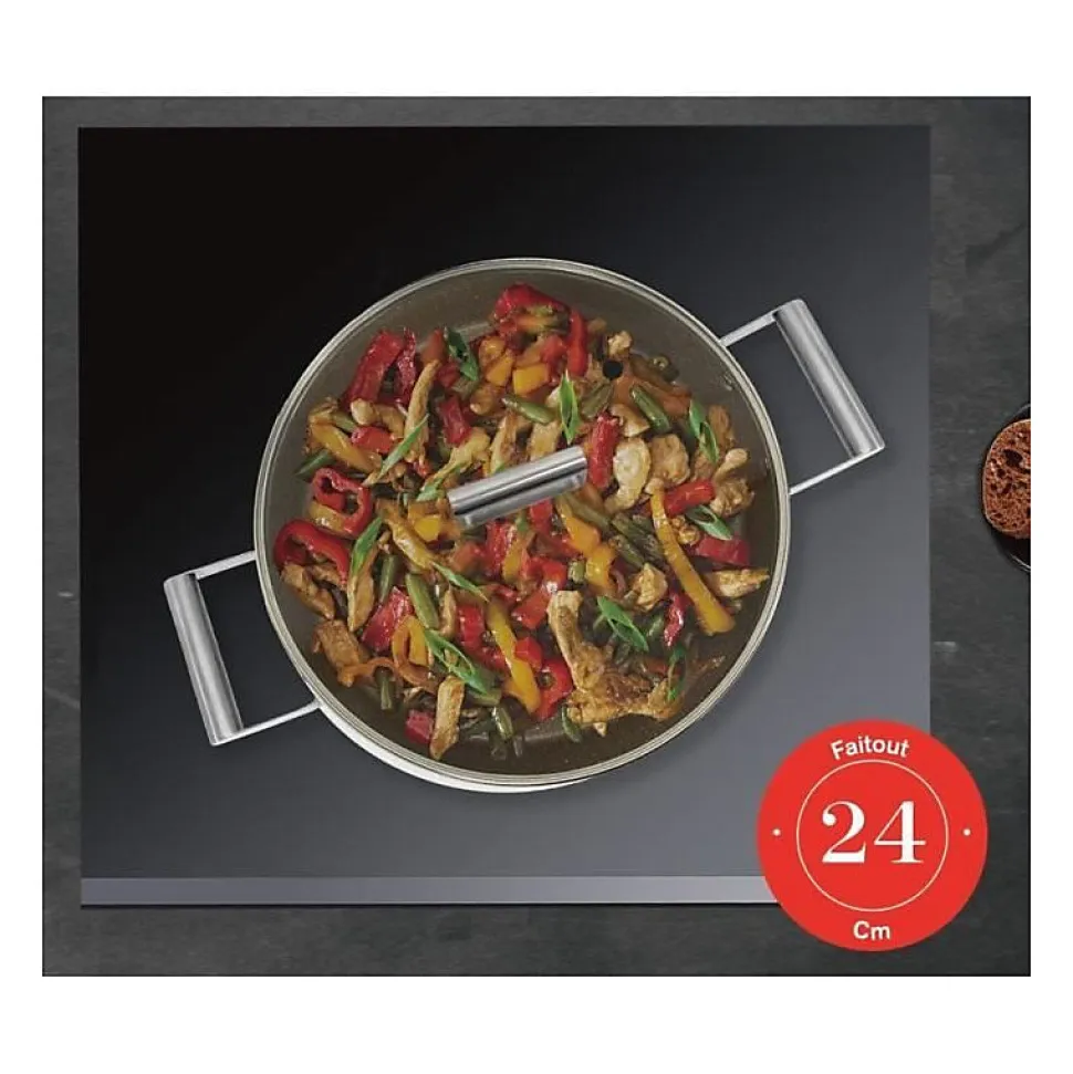 Faitout bas en aluminium forgé 24 cm Crème Arthur Martin AM6523