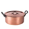 Faitout en cuivre 24 cm avec couvercle