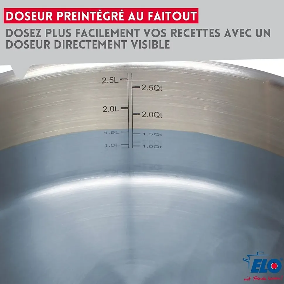 Faitout en inox 16 cm de 1,7 litres Elo Citrin