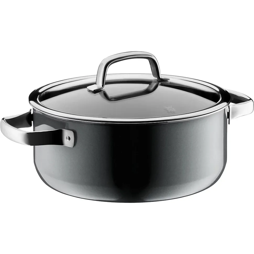 Faitout Fusiontec Mineral bas 24 cm Platinium