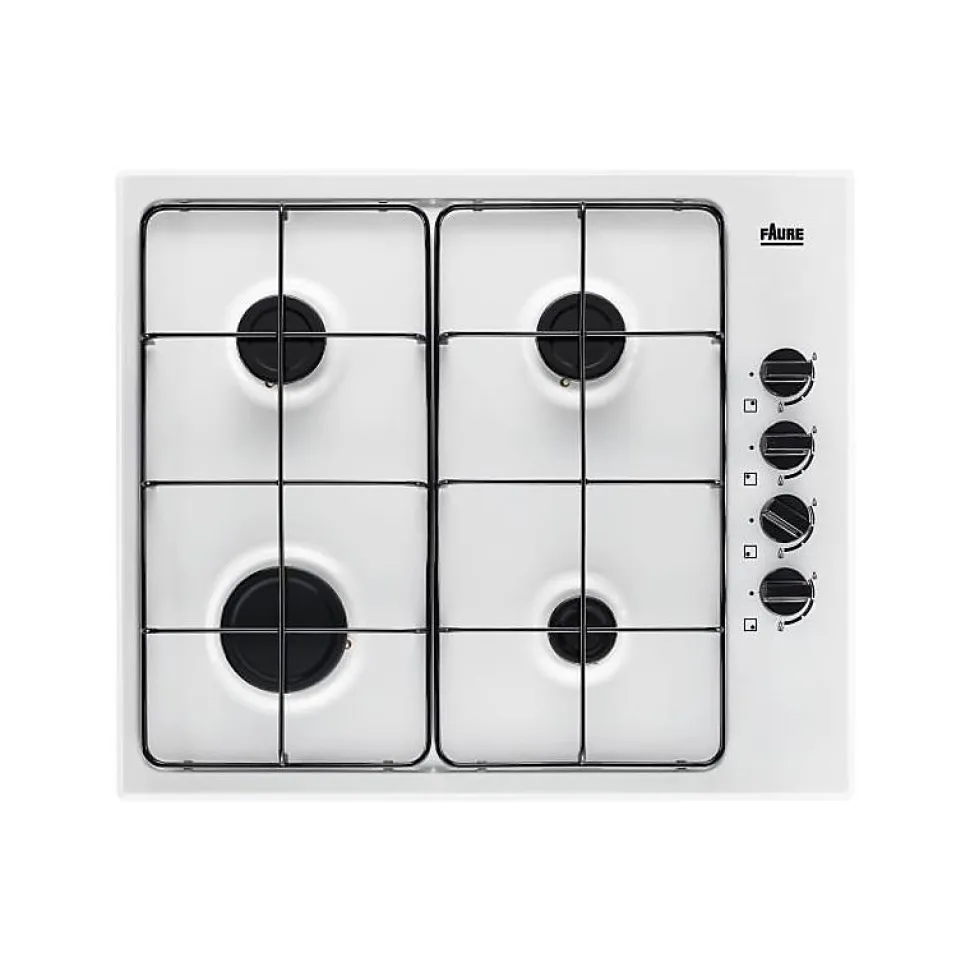FAURE Table de cuisson gaz 4 brûleurs dont 1 rapide 3 kW - FGH62414WA