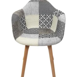 Fauteuil scandinave Patchwork (Lot de 2) Gris