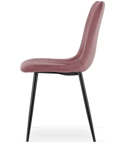 Fauteuil VALORA JEWA - Élégant revêtement en velours rose pour salon, cuisine, salle à manger CODE 4080