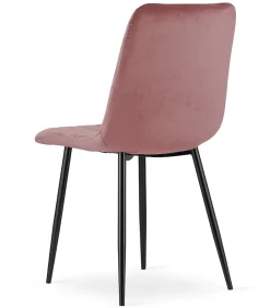Fauteuil VALORA JEWA - Élégant revêtement en velours rose pour salon, cuisine, salle à manger CODE 4080