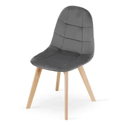 Fauteuil Valora NUUC en velours gris foncé, assise confortable pour le salon