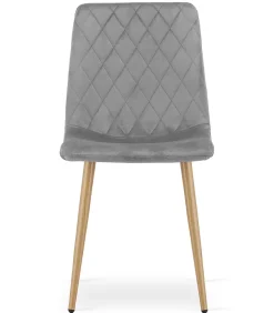 Fauteuil VALORA TURIN - Élégant velours gris clair pour salon x 3