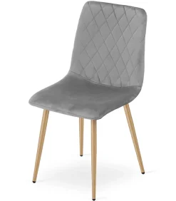 Fauteuil VALORA TURIN - Élégant velours gris clair pour salon x 3