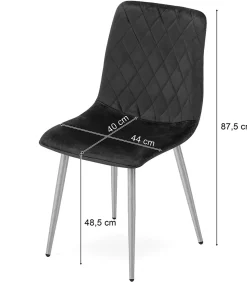 Fauteuil VALORA TURIN - Élégant velours gris clair pour salon x 3