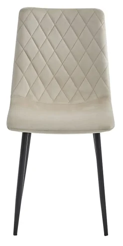 Fauteuil Valora TURIN en velours beige, design ergonomique pour salon
