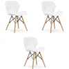 Fauteuil VALORA WAKO en similicuir - Blanc moderne x 3