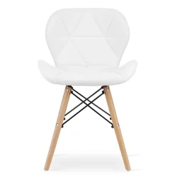 Fauteuil VALORA WAKO en similicuir - Blanc moderne x 3