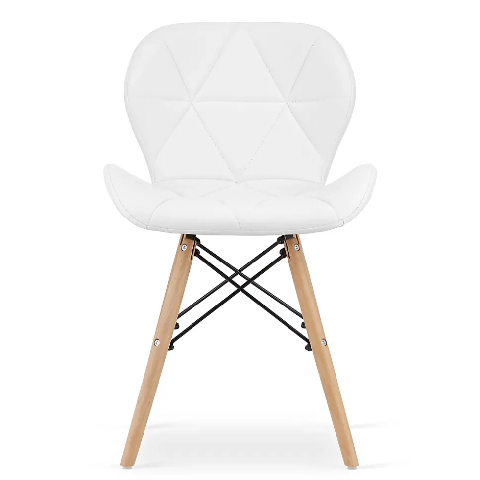 Fauteuil VALORA WAKO en similicuir - Blanc moderne x 3