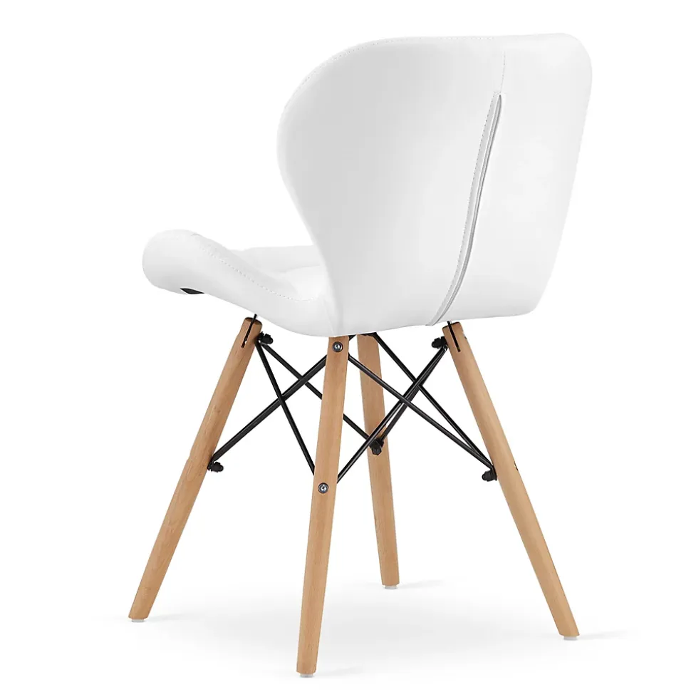Fauteuil VALORA WAKO en similicuir - Blanc moderne x 3