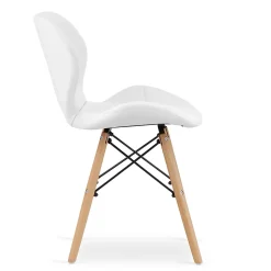 Fauteuil VALORA WAKO en similicuir - Blanc moderne x 3