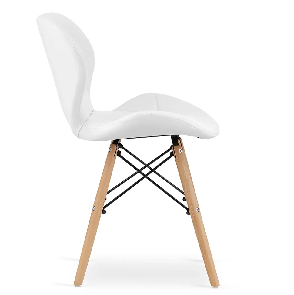 Fauteuil VALORA WAKO en similicuir - Blanc moderne x 3