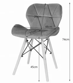 Fauteuil Valora WAKO en velours noir, design moderne pour le salon