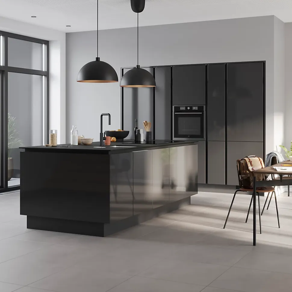 Faux rail de tiroir pour lave-vaisselle noir L. 59,7 cm Caraway Innovo GoodHome