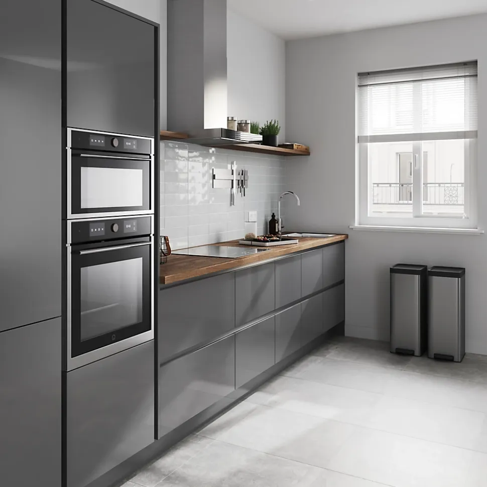 Faux rail de tiroir pour lave-vaisselle acier brossé L. 59,7 cm Caraway Innovo GoodHome